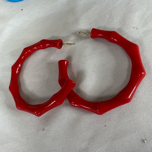 4 colorful pairs of funky fun large earrings - Picture 6 of 6